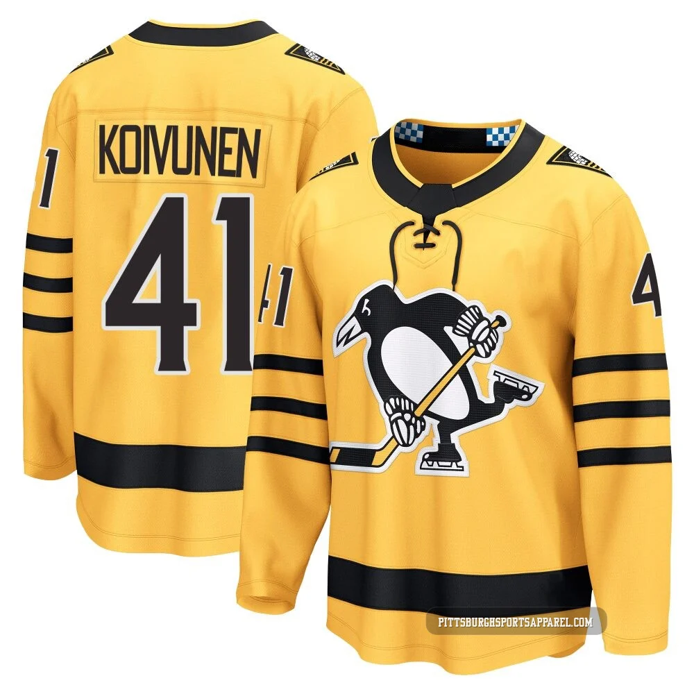 Men's Ville Koivunen ＃41 Gold Pittsburgh Penguins Breakaway Alternate 2025 Jersey