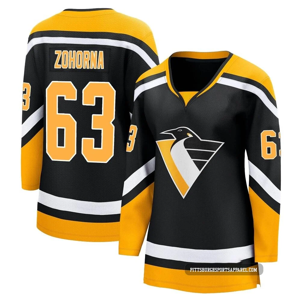 Women's Radim Zohorna ＃63 Black Pittsburgh Penguins Breakaway Special Edition 2.0 Jersey