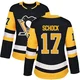 Women's Ron Schock ＃17 Authentic Black Pittsburgh Penguins Home Jersey
