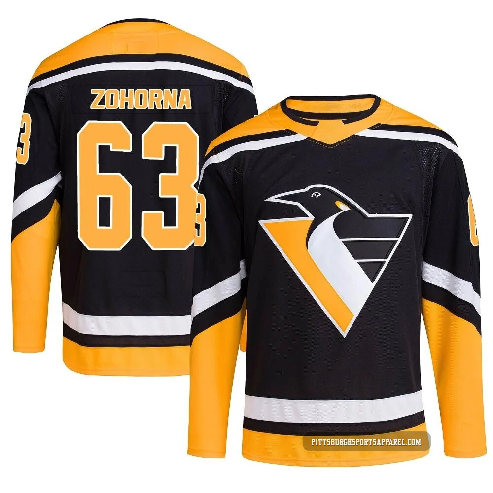 Youth Radim Zohorna ＃63 Authentic Black Pittsburgh Penguins Reverse Retro 2.0 Jersey